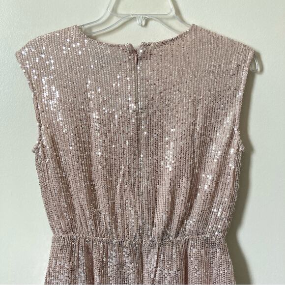 J. Crew Sequin Dress Size 0 Cap Sleeve Pink - Picture 4 of 12